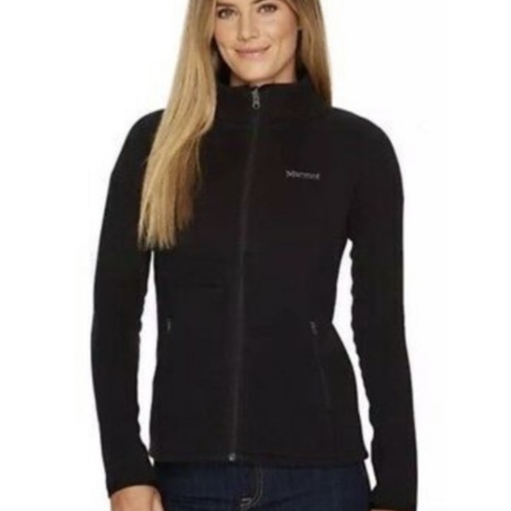 Marmot Ordesa Black Zip Up Polartec Fleece Jacket